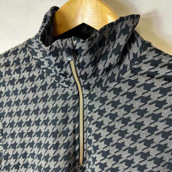 Rhone NWT Black Gray Houndstooth Seamless Base Layer 1/4 Zip LS Active Top Sz XL - Picture 4 of 15